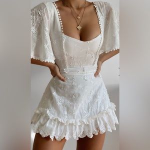 showpo white flower print dress